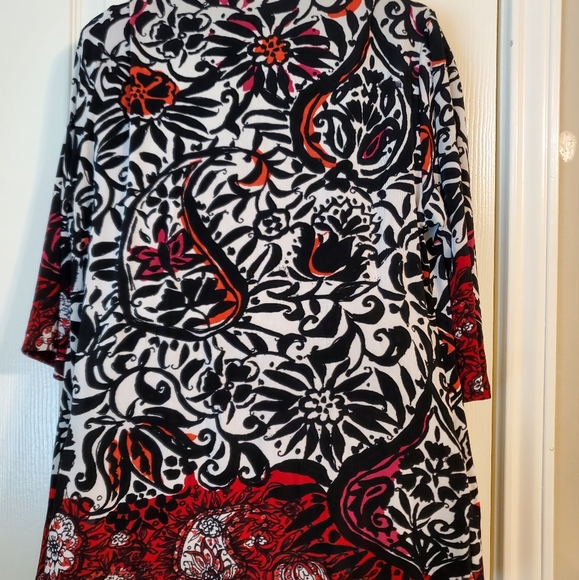 Chico's  flower graphic jacket - Picture 3 of 7